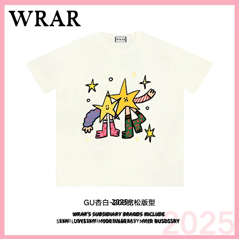 【星星伙伴】新品时尚透气宽松T恤印花圆领卡通1