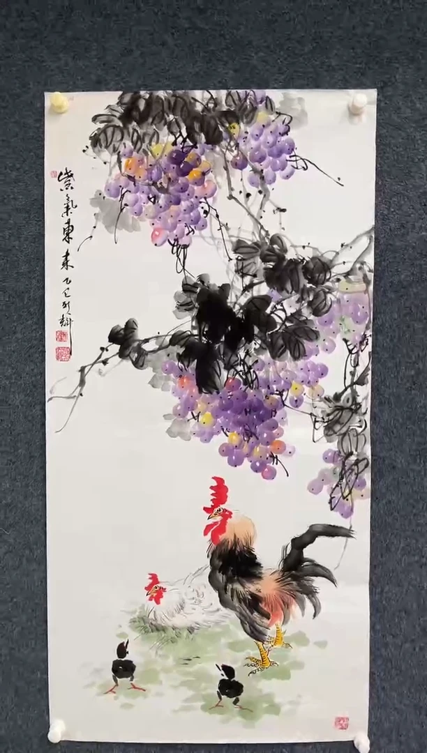 国画12.6zz-颜新辉-四尺鸡