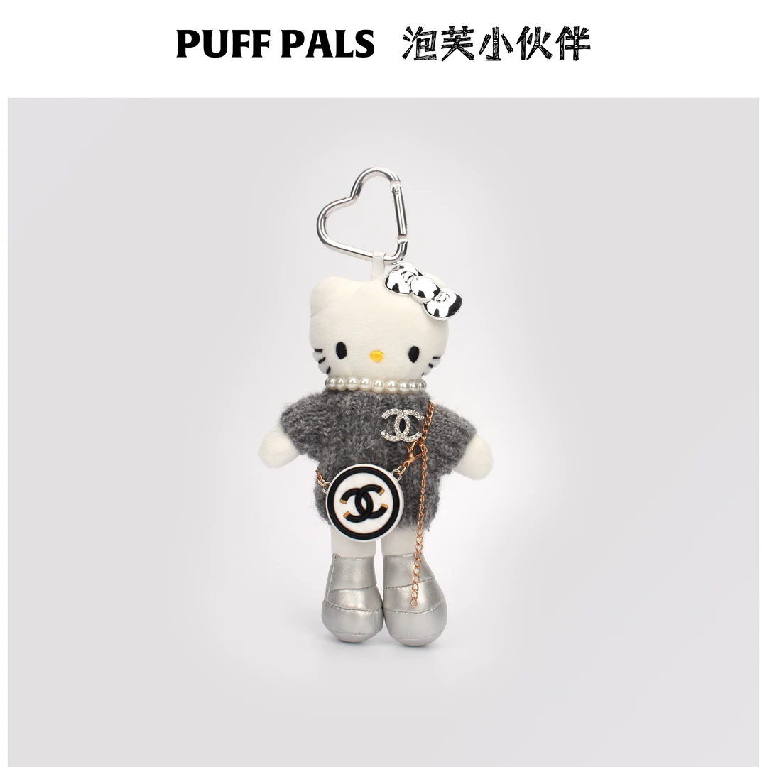 可爱情侣长腿kitty猫包包挂件挂包运动衣裤长腿玩偶书包挂饰潮