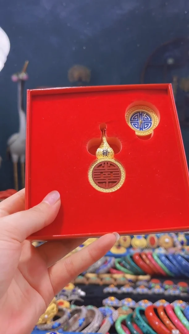 非遗技艺 景漆结合葫芦吊坠