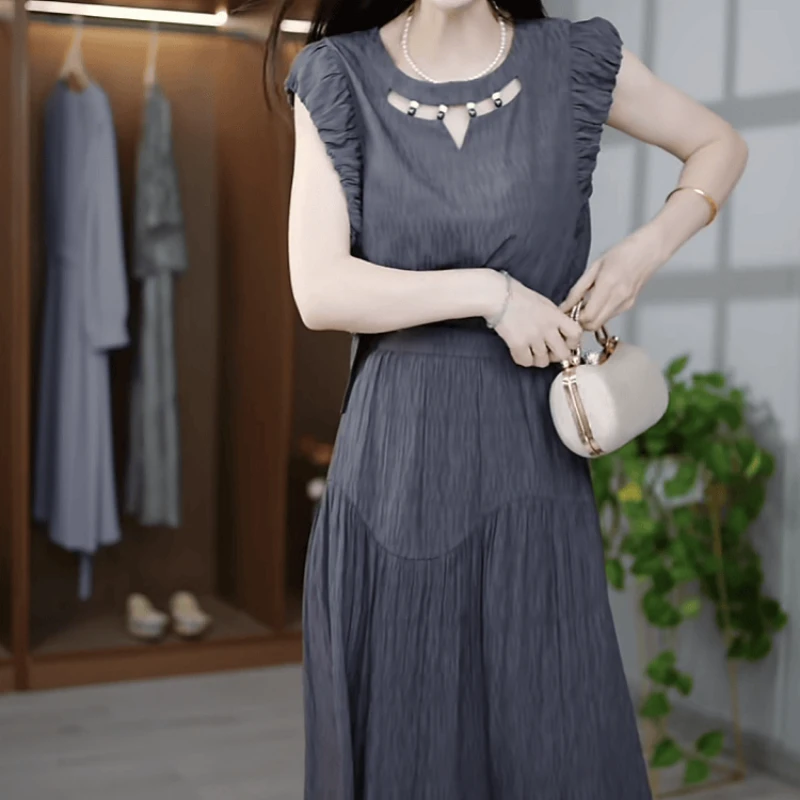 818【上衣+半身裙】2025夏季新款洋气百搭清凉舒适薄款修身两件套