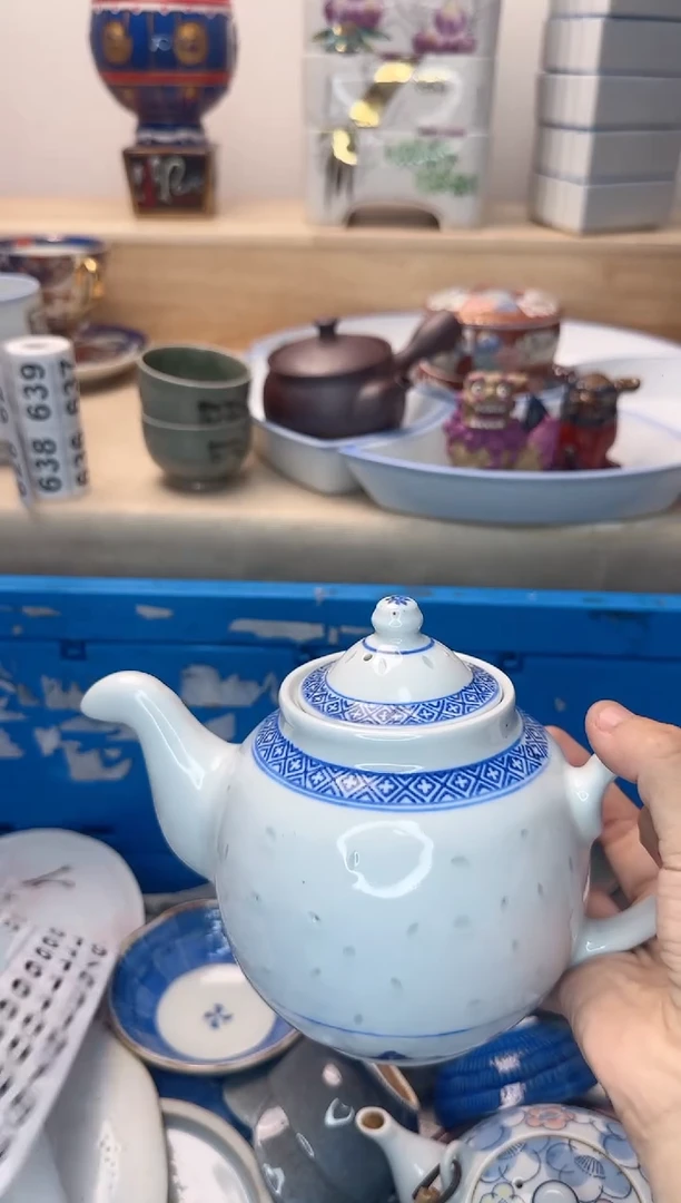 茶杯紫砂蓝**辰602陶艺中古瓷器满18米包邮