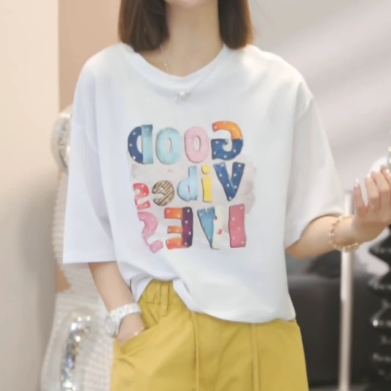 【街头艺人】2025夏季新款时尚百搭显瘦休闲气质T恤上衣LK2503627