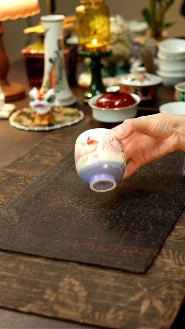 景德镇陶瓷杯碗柴烧多人