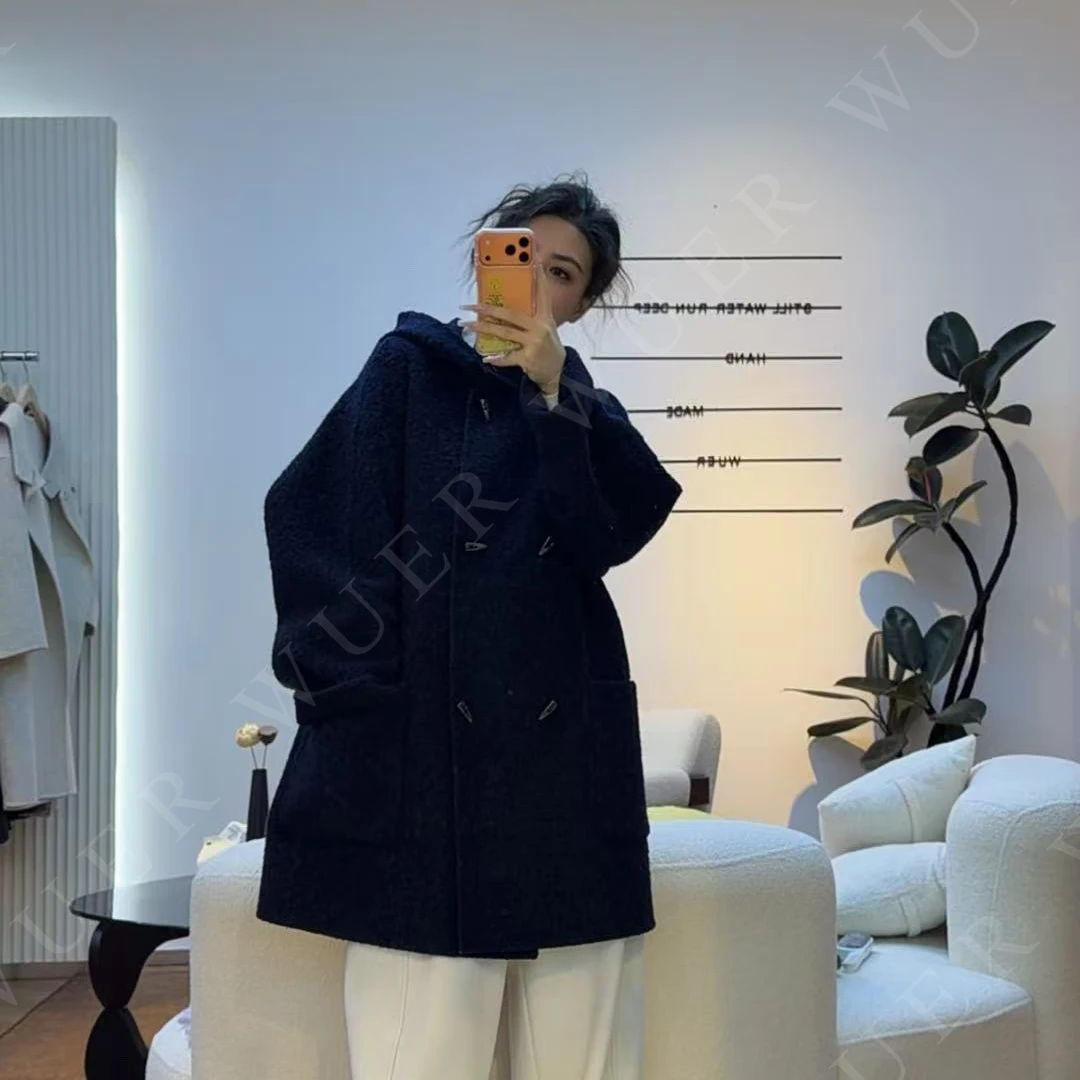 【五儿WUER】258193常规款毛呢女厚款秋冬立领休闲短外套加厚长袖