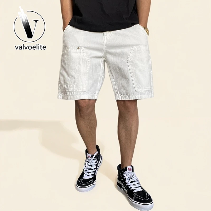 VALVOELITE痞帅工装短裤男夏季宽松潮牌百搭5五分中裤子美式休闲