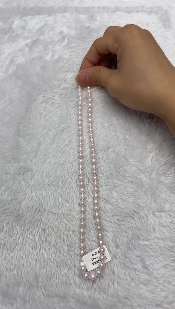 海水珍珠银S925镶嵌项链AK5.5-6mm（多样性发一）