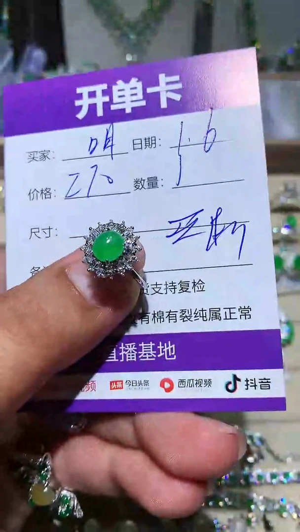 【闪购商品】翡翠耳饰未镶嵌 湖镜月明