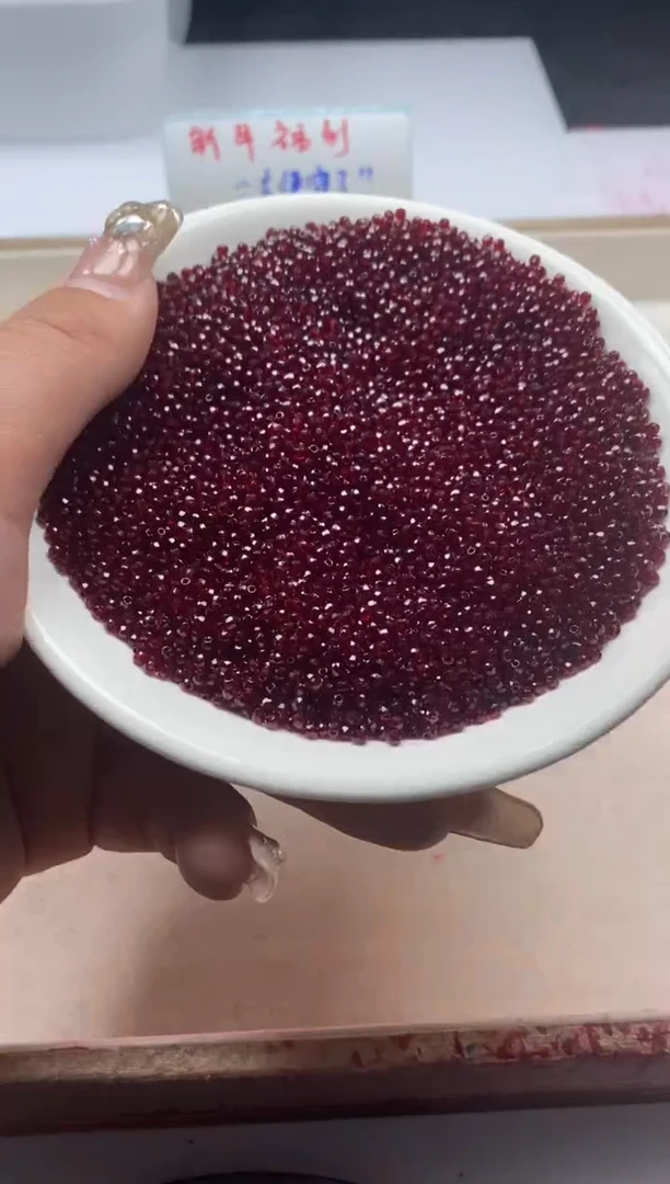 【闪购商品】尖晶石颈饰未镶嵌w2231红锆*石2mm*100颗