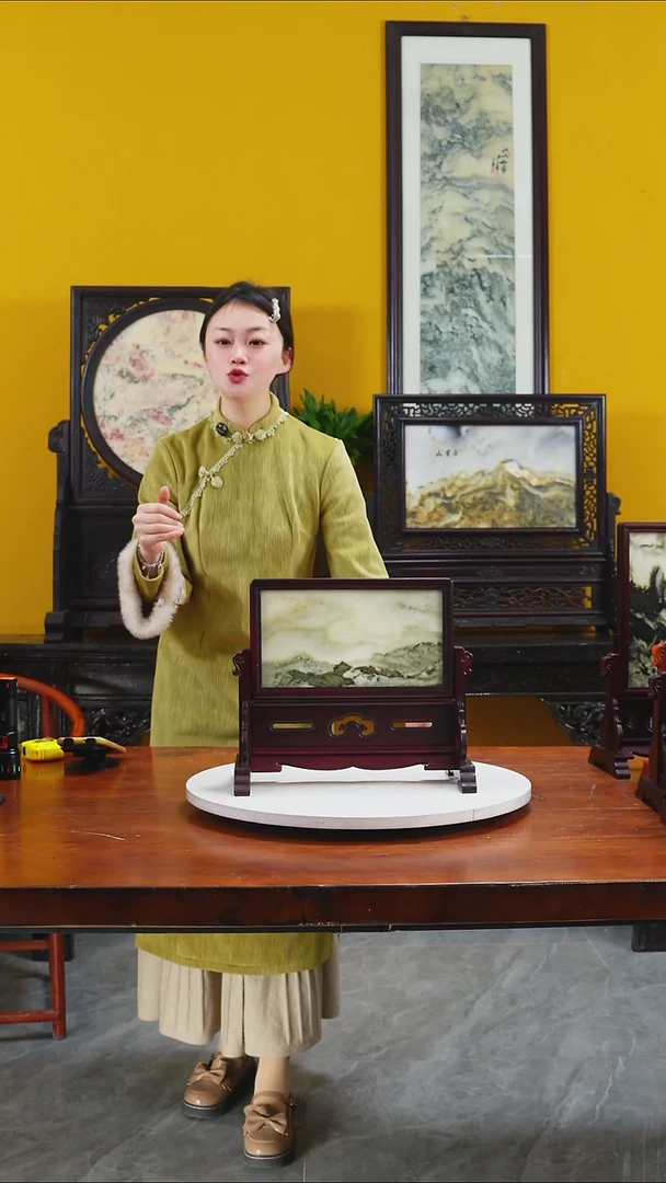 石材天然大理石画摆件