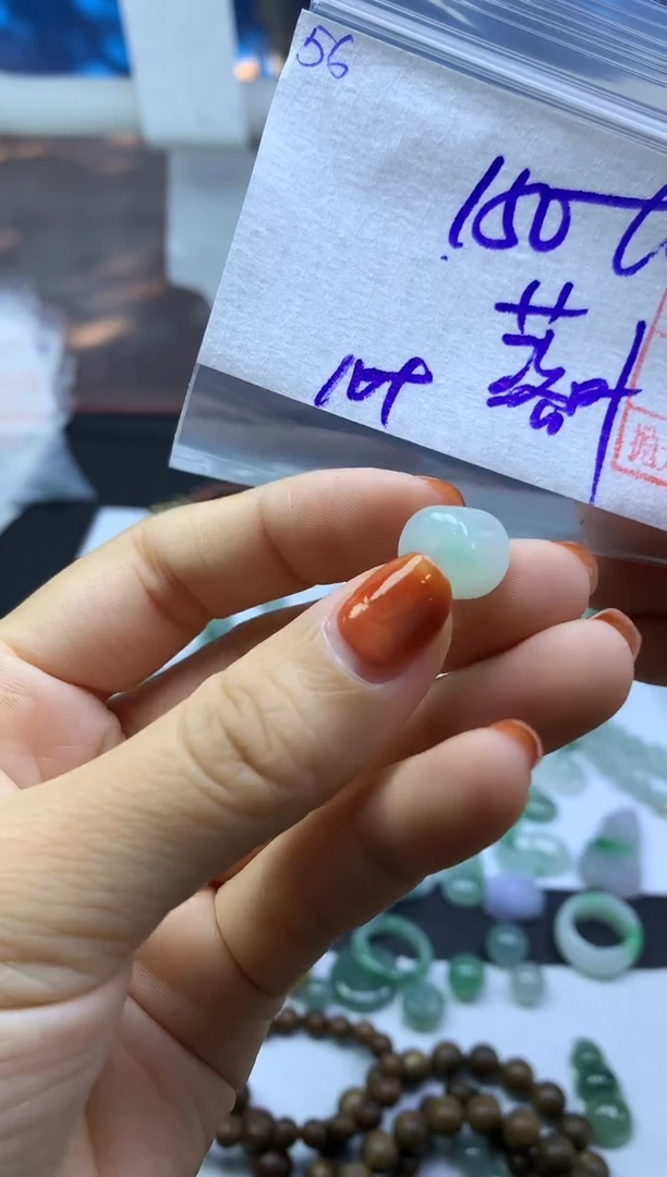 未镶嵌定制翡翠落**轻56小桶珠*160元毛货需精抛光