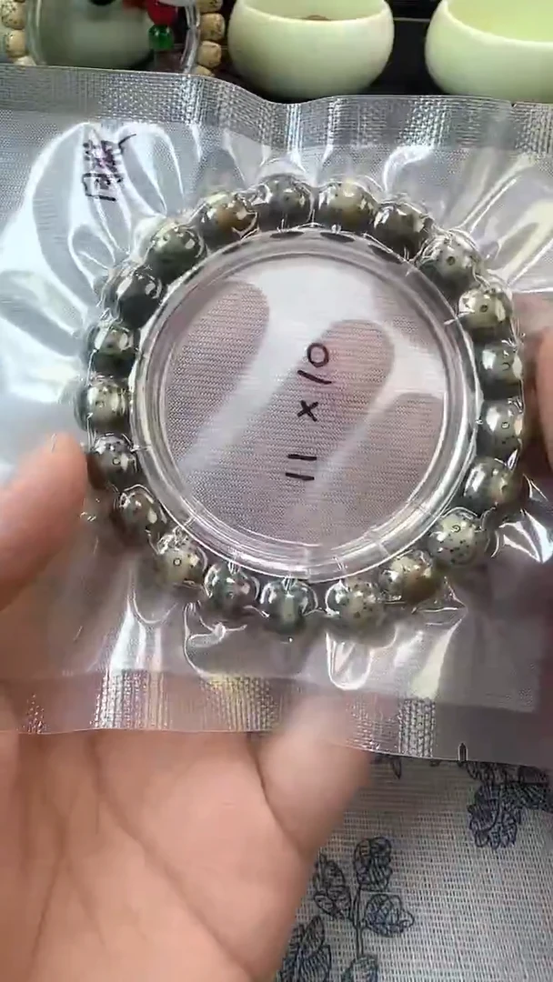 手串星月菩提65石玉料糯冰单圈11×10高透精工福利