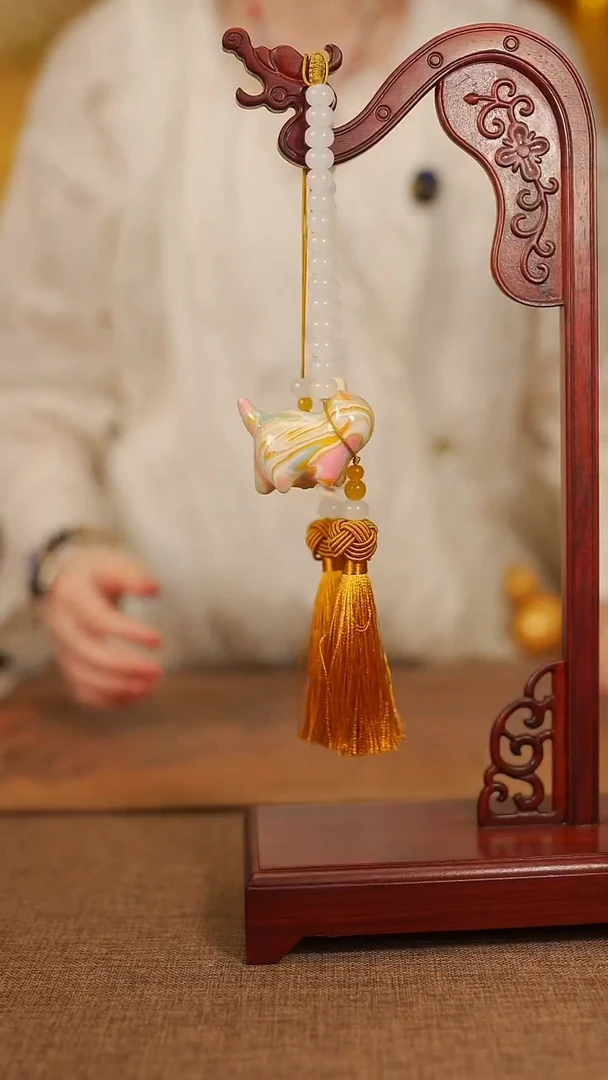 609宴禾堂漆猫挂件------68