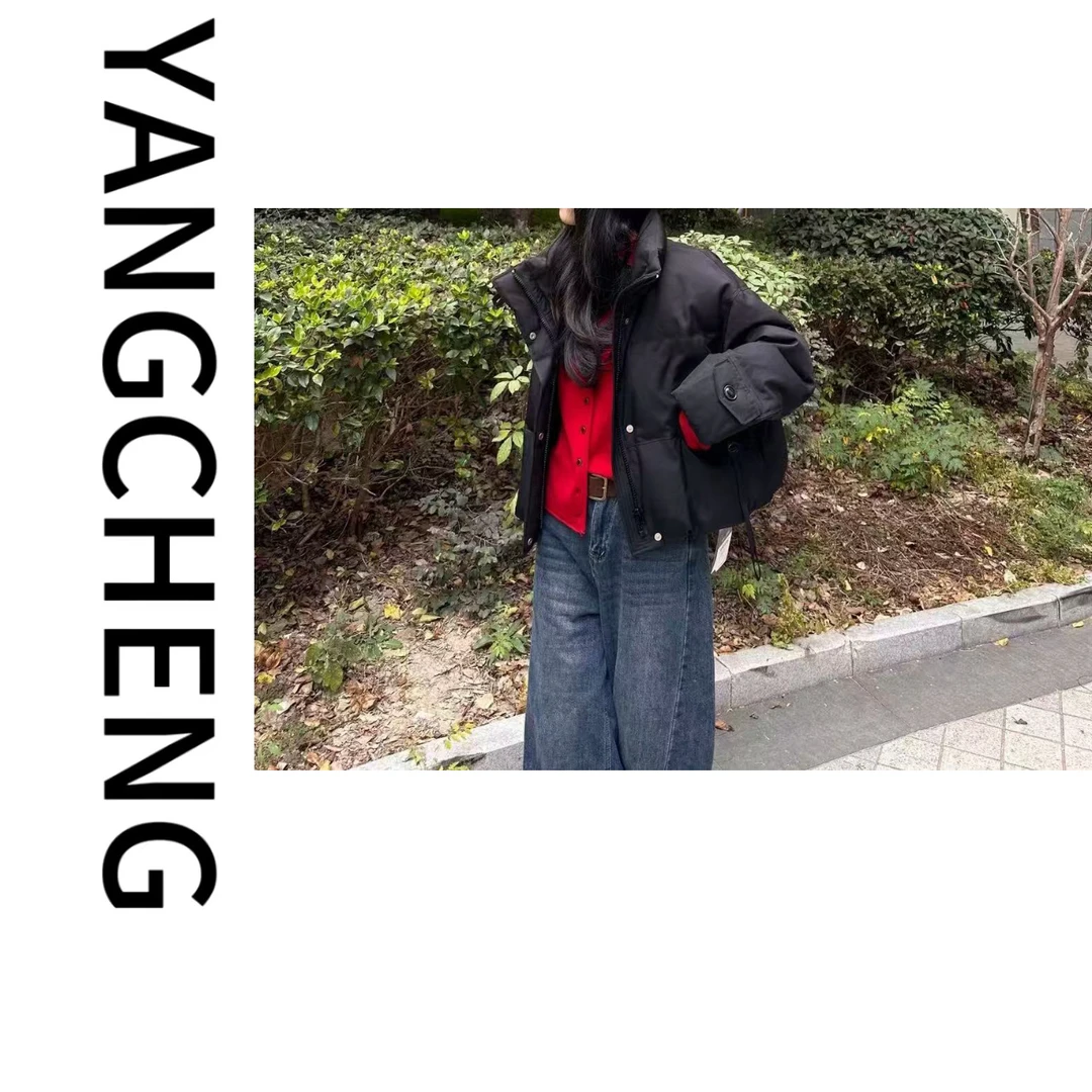 【YC-羽绒服】厚款休闲风拉链加绒加厚款羽绒服时尚情侣加厚加绒