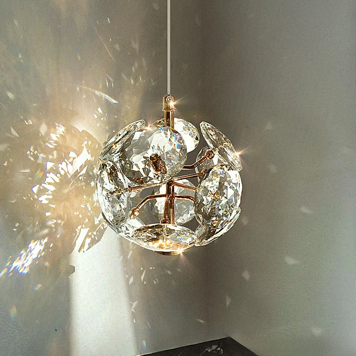 床头吊灯 卧室轻奢小吊线法式高级感简约现代房间玄关灯过道灯