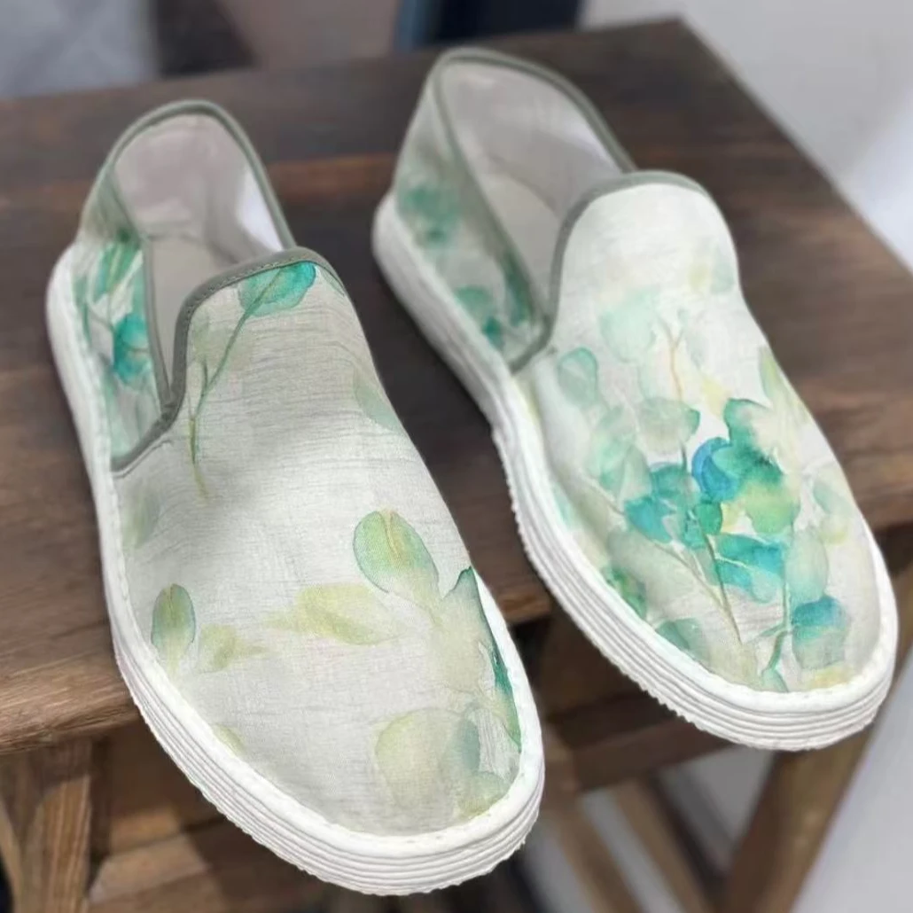 女鞋夏季中国风时尚舒适透气休闲软底民族风百搭低帮传统