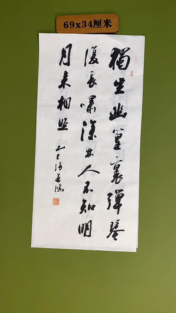 书法书法 张若鸿 尺寸69cm*34cm