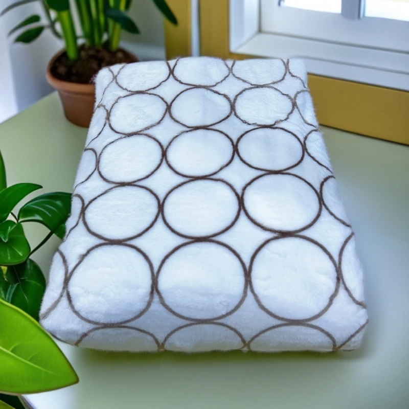 【米白圆圈毯】140*200cm加厚毛毯家用盖毯单人宿舍毯子绒毛毯