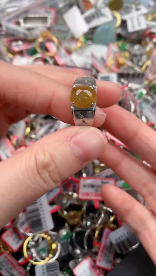 银S925镶嵌戒指翡翠222                2