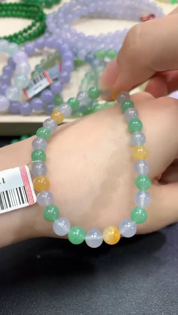 【闪购商品】翡翠手串未镶嵌D53  多样性一件发货紫货有色差