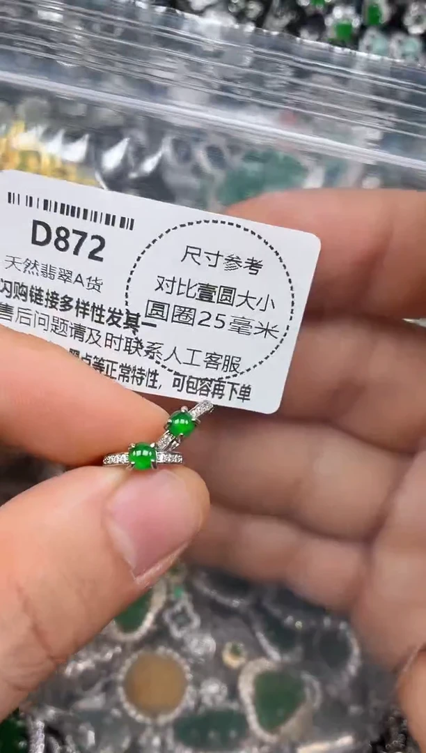 颈饰未镶嵌翡翠D872耳扣
