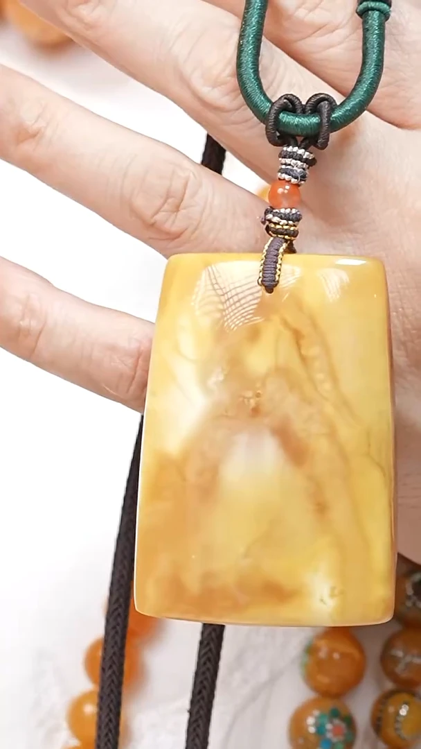 蜜蜡颈饰未镶嵌7145天然蜜蜡珠宝奇石全部保真