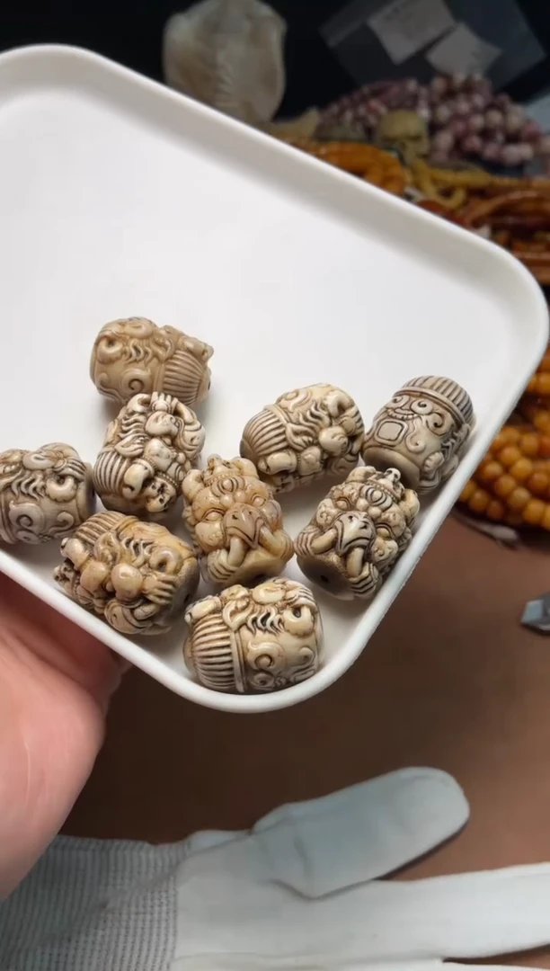 鹿骨手串/手链p881 鹿角 大鹏鸟 有棕裂