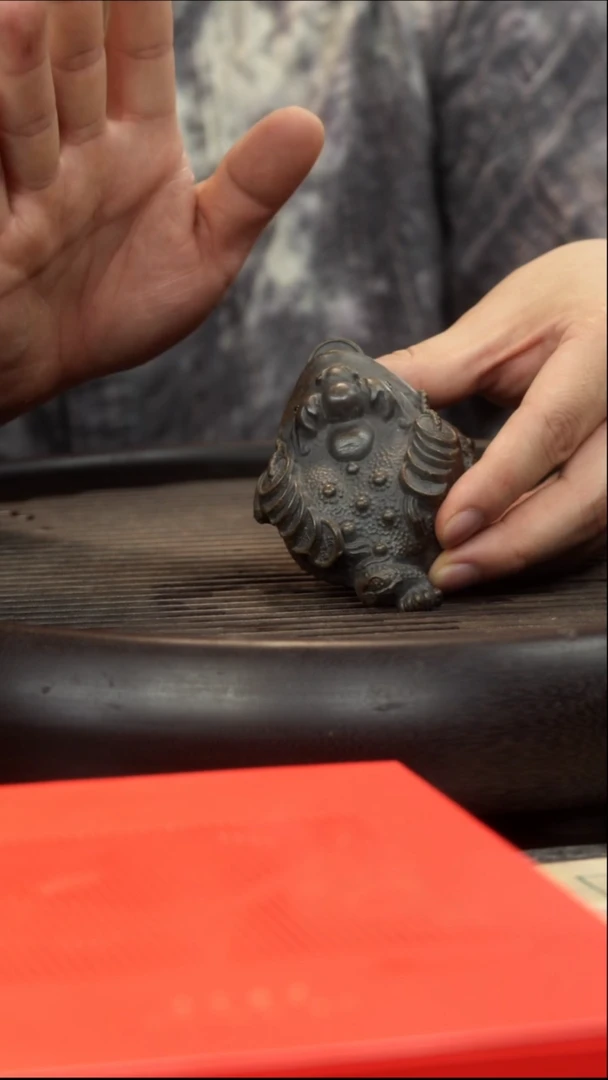 茶杯紫砂紫砂 金蟾摆件茶宠