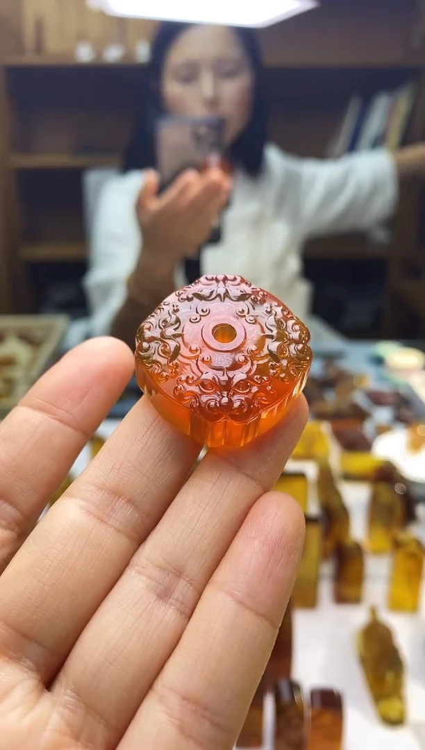 琥珀颈饰未镶嵌SN69-79（四方来财）