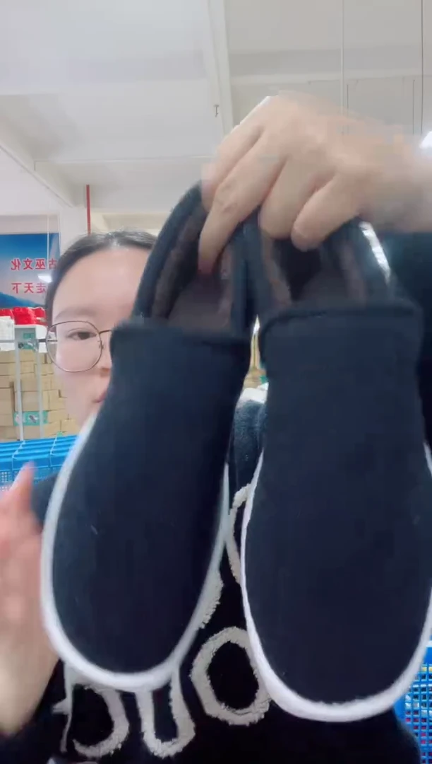 手工千层底黑棉鞋41码18号