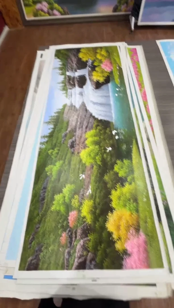 油画【85号】约2.2米*80cm丨朝鲜原创纯手绘孤品油画丨顺丰包邮