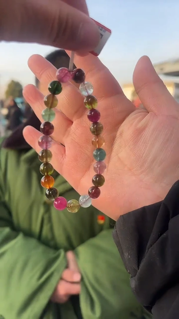 【闪购商品】碧玺手链未镶嵌天然手串多样性发一8mm