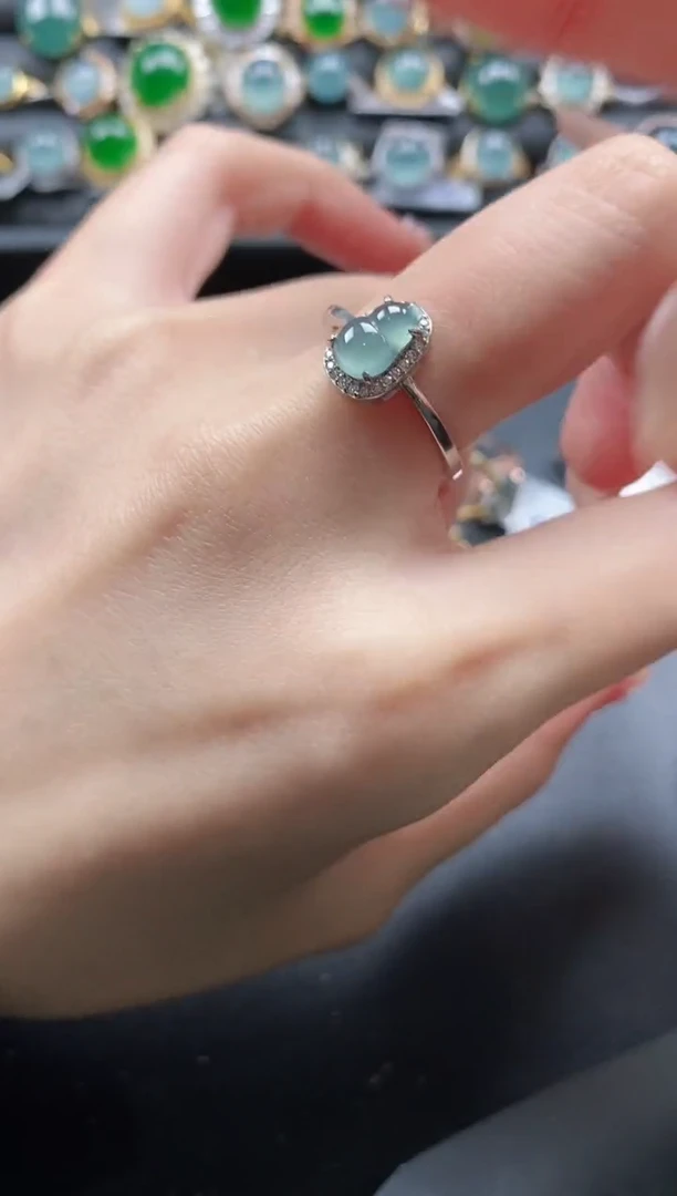 【闪购商品】翡翠戒指银S925镶嵌1111