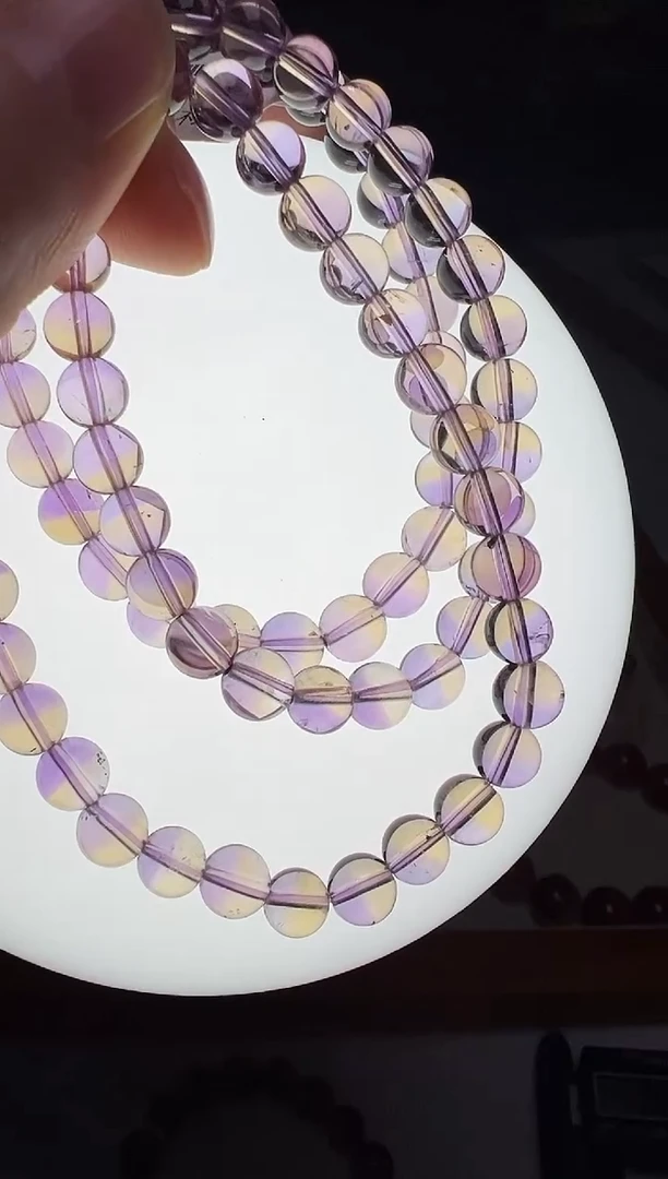 未镶嵌手串水晶紫黄晶多圈手串6mm+ JP57400