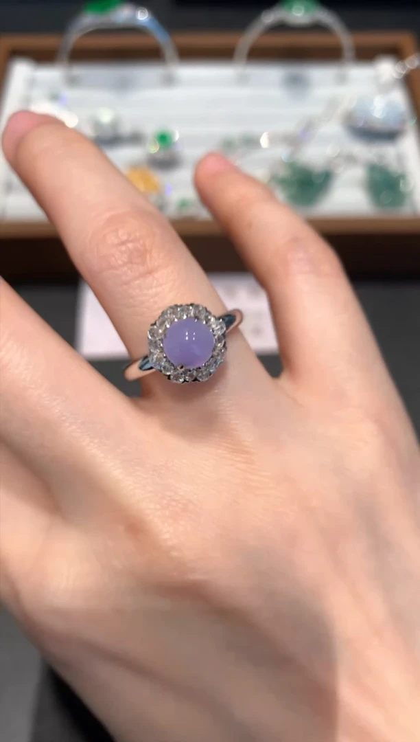 【闪购商品】翡翠戒指18K金镶嵌8800