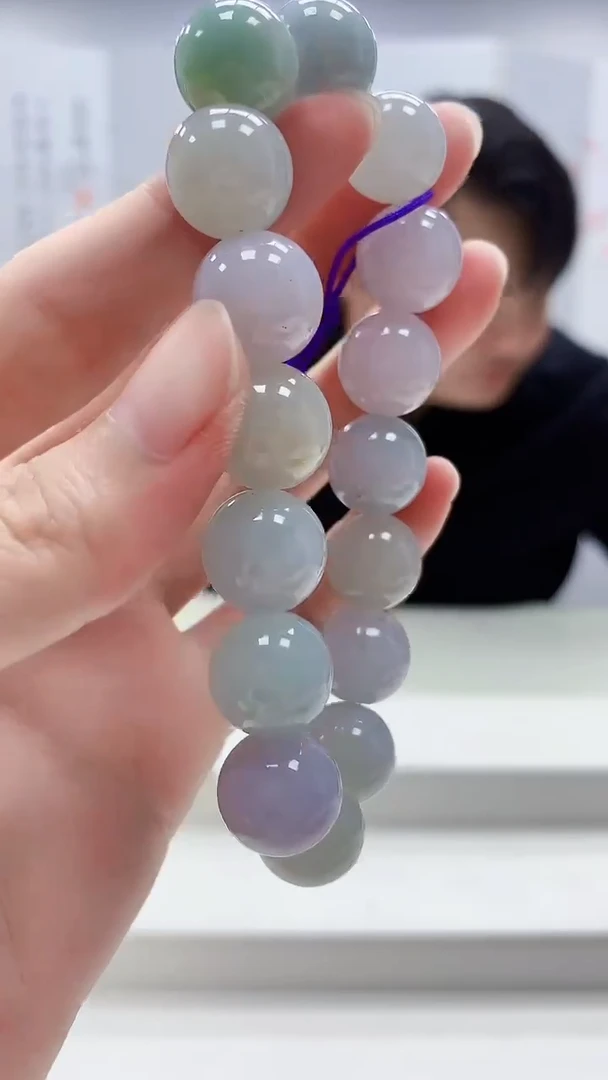 定制翡翠未镶嵌5060zm-毛货手串121