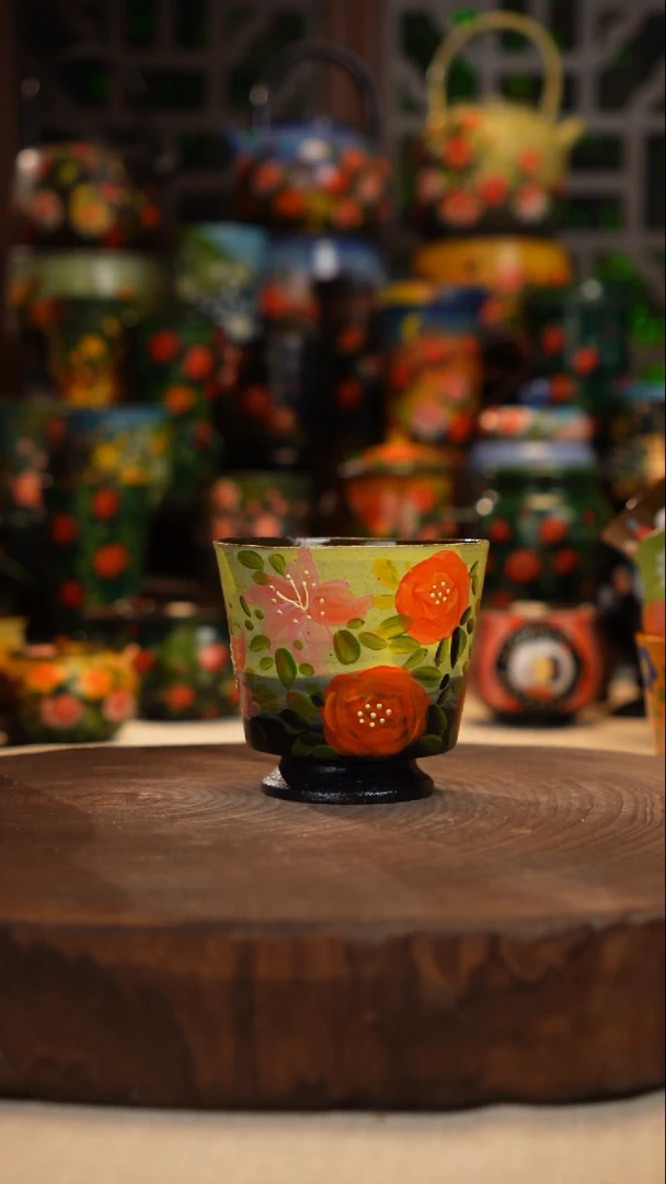 紫砂油画釉下彩手绘