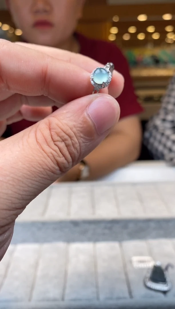翡翠戒指未镶嵌天然翡翠拍一发一多样性发货