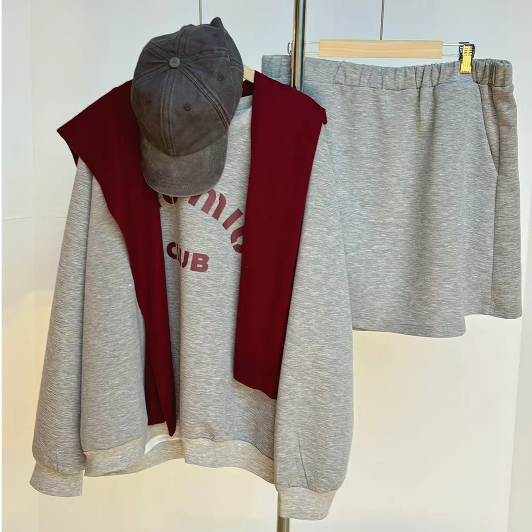 秋款新款INS风拼接秋季韩版休闲宽松休闲风时尚运动百搭套装8273