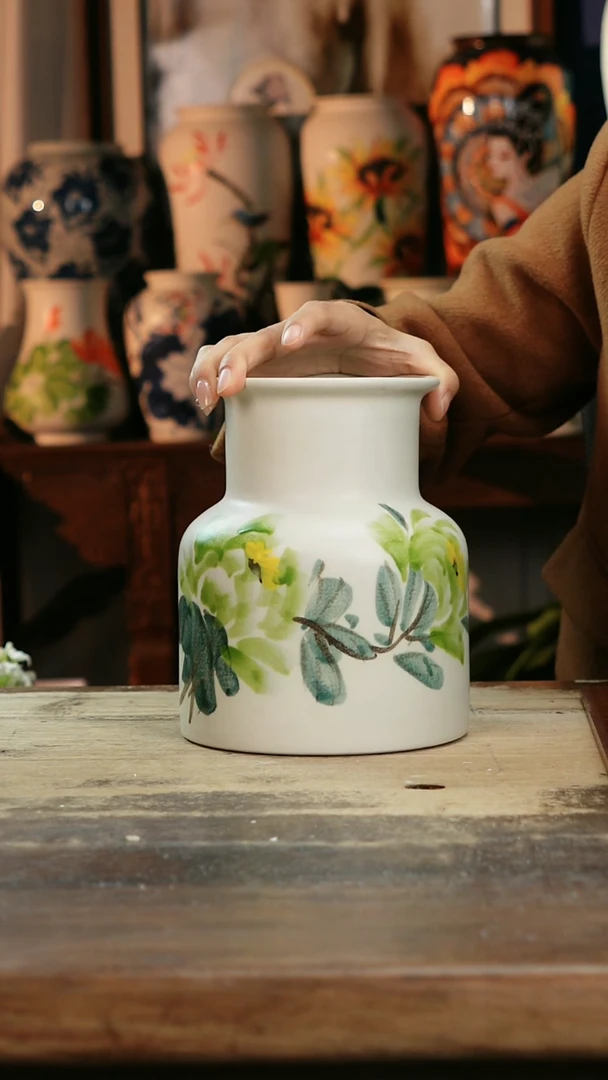 【闪购商品】瓷片景德镇纯手工釉下彩精品花瓶