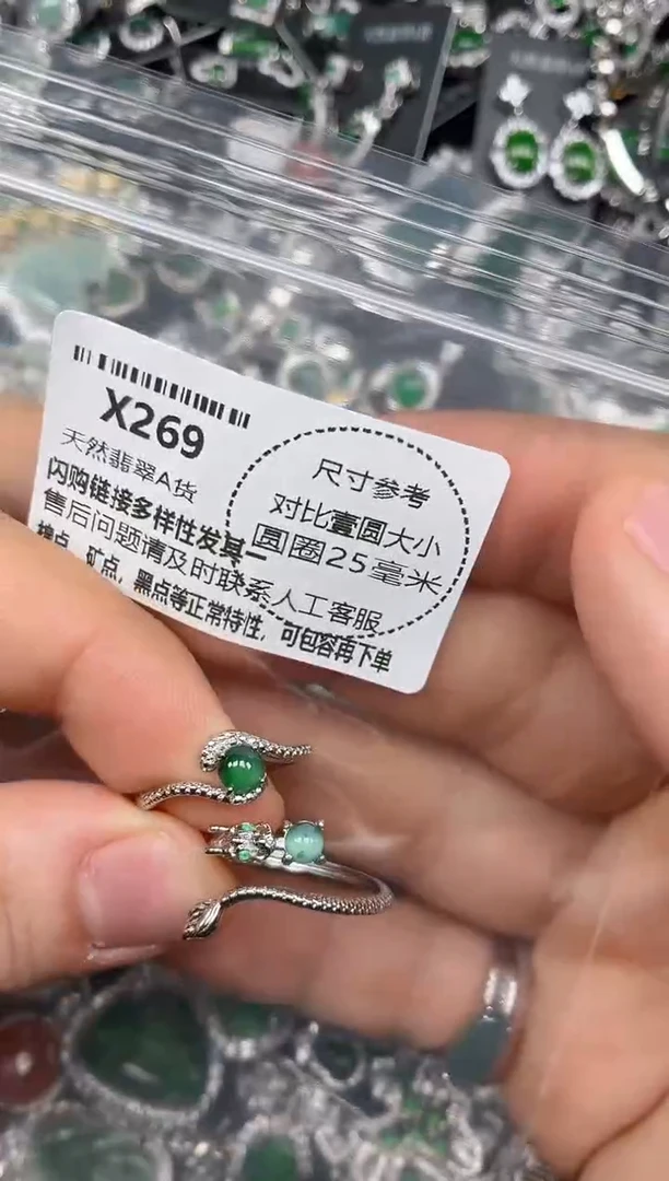 颈饰未镶嵌翡翠X269戒指