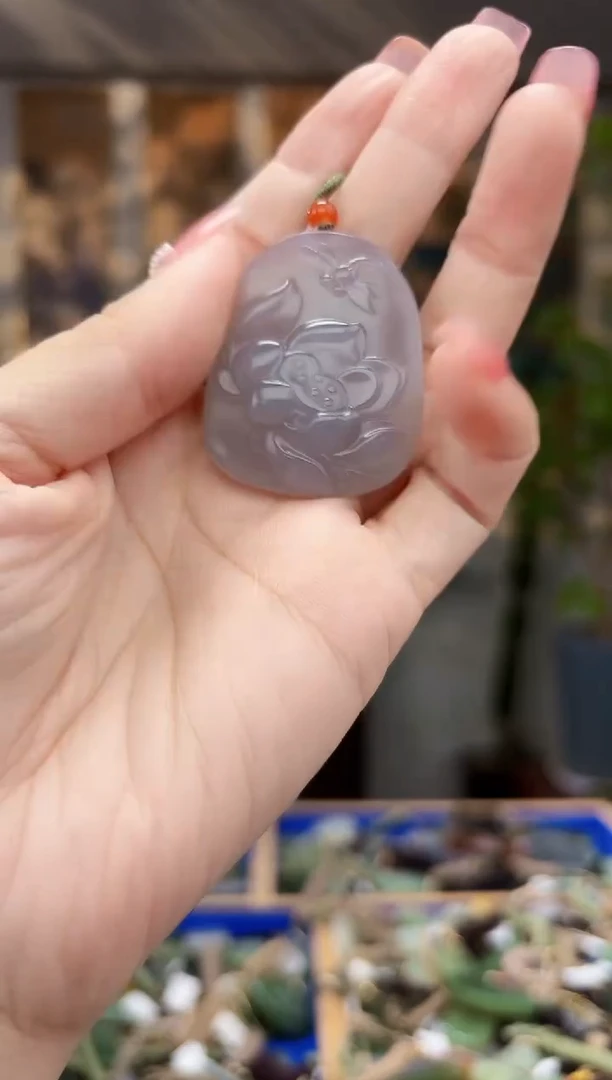 和田玉未镶嵌挂件拍一发一