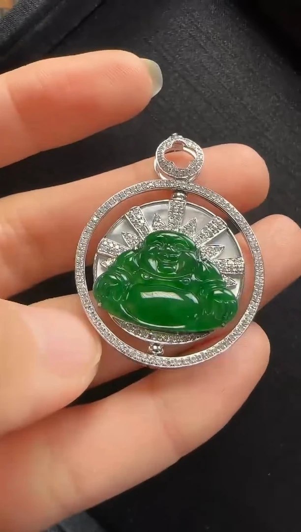 【闪购商品】翡翠颈饰18K金镶嵌649玉佛一个