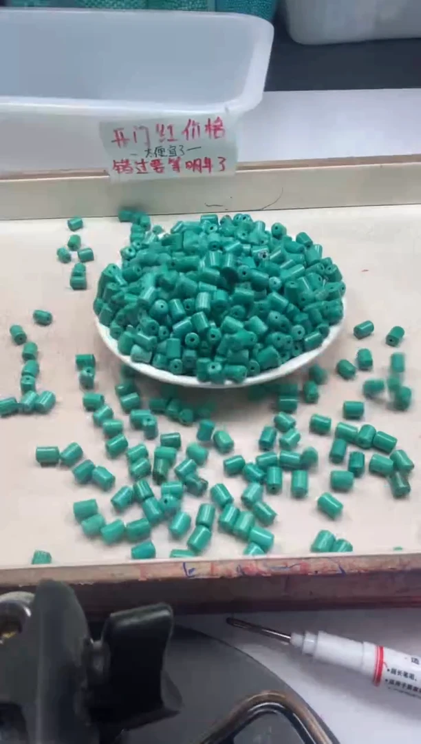 【闪购商品】玛瑙/玉髓颈饰未镶嵌w772绿松桶珠9*6mm*20颗