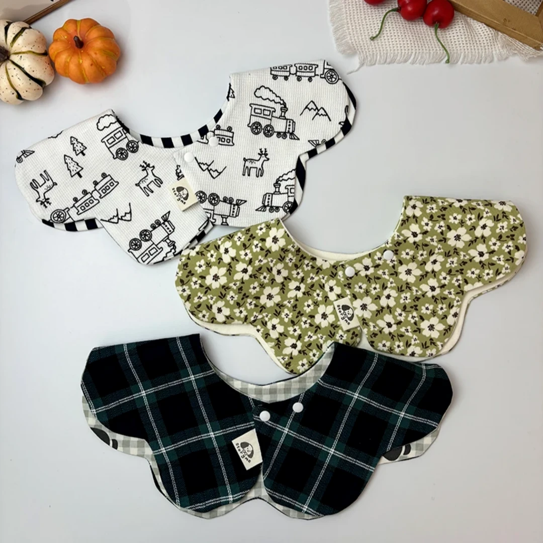 故事我·Storyme/侧标专拍链接宝宝口水巾棉吸收防吐奶360旋转围兜