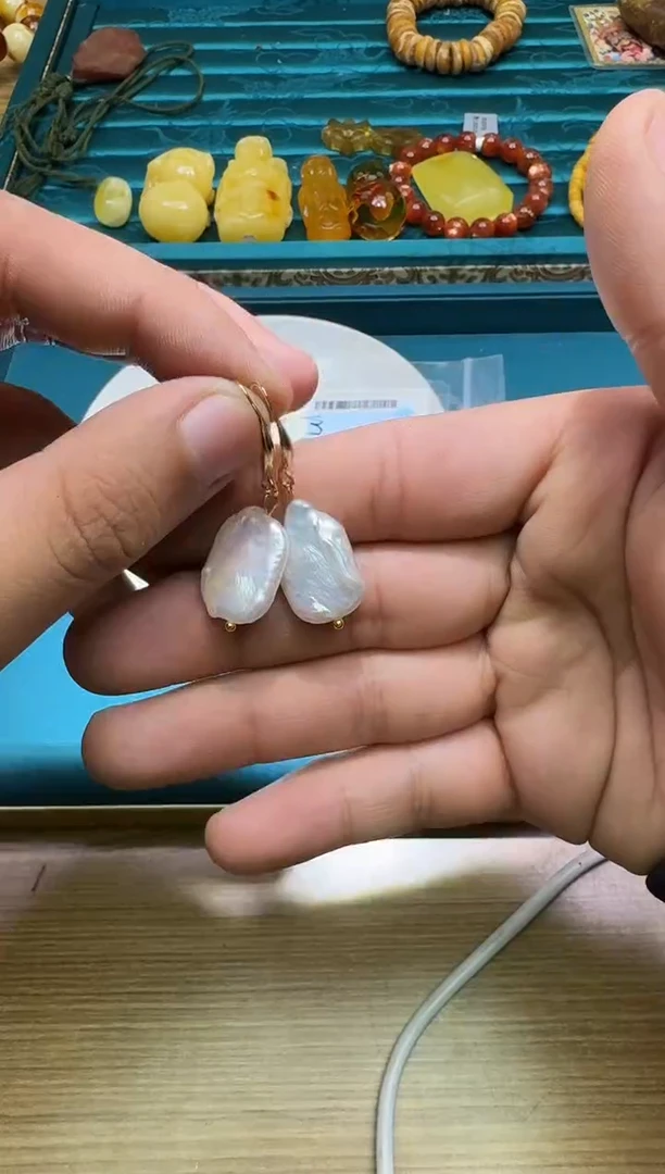 未镶嵌耳饰淡水珍珠多样性发一件 441