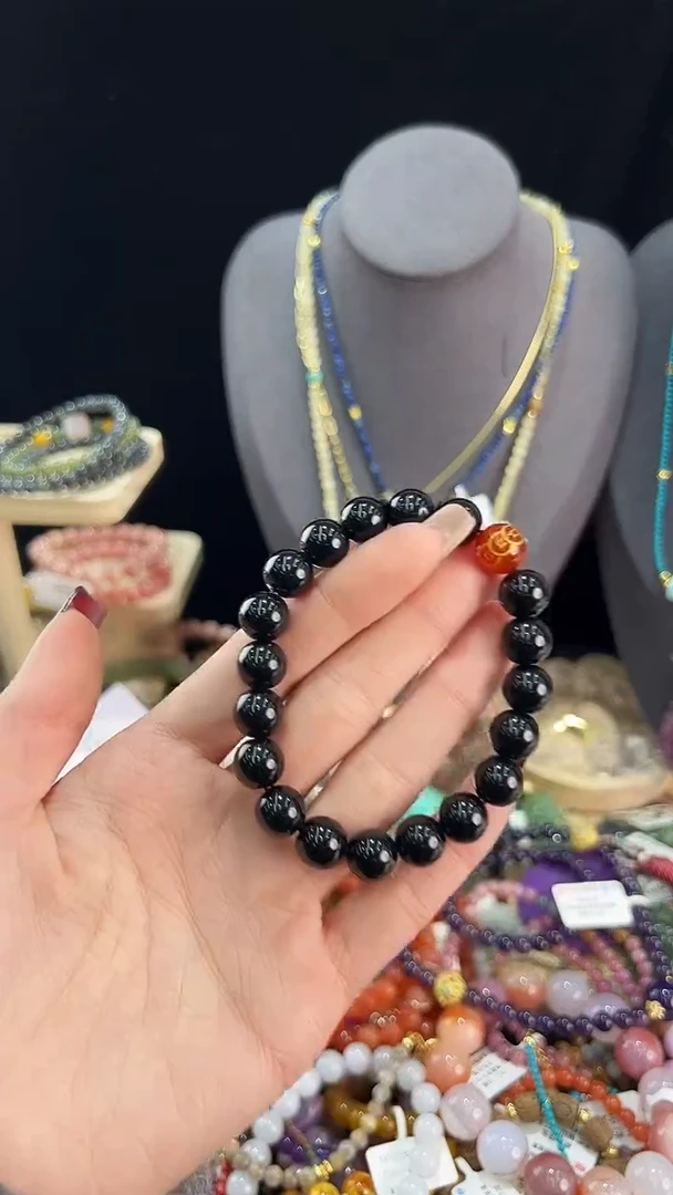 【闪购商品】黑曜岩手链未镶嵌手串