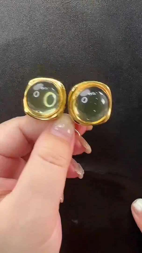 未镶嵌琥珀耳饰耳环