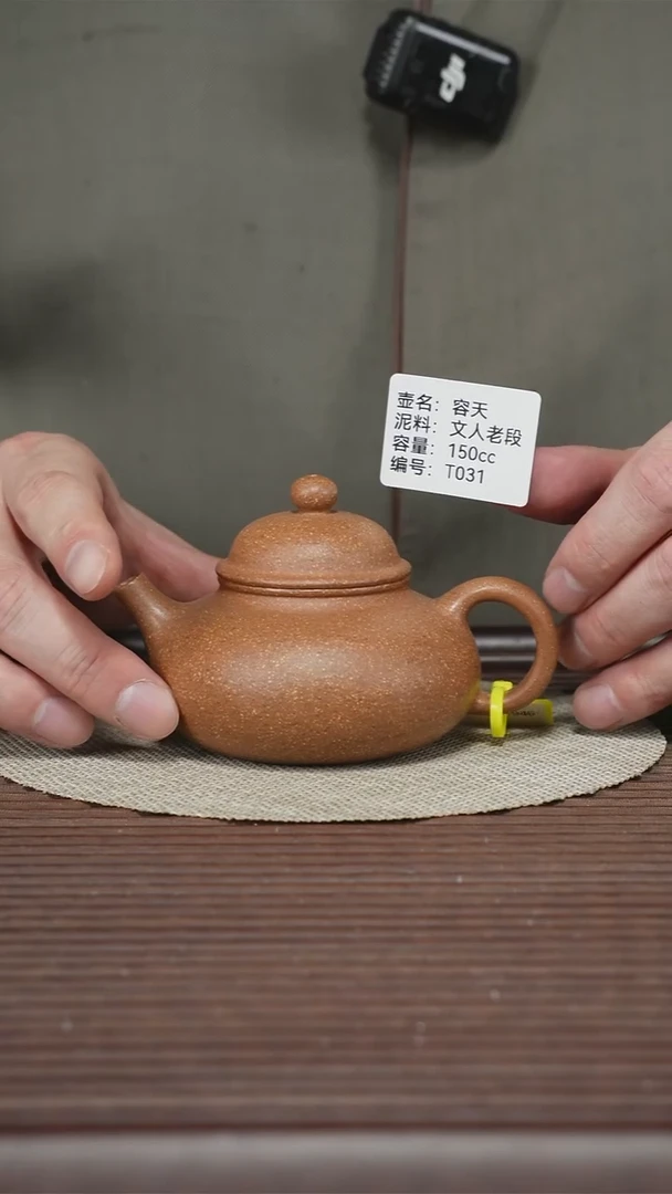茶壶紫砂T031 文人老段 容天 150cc
