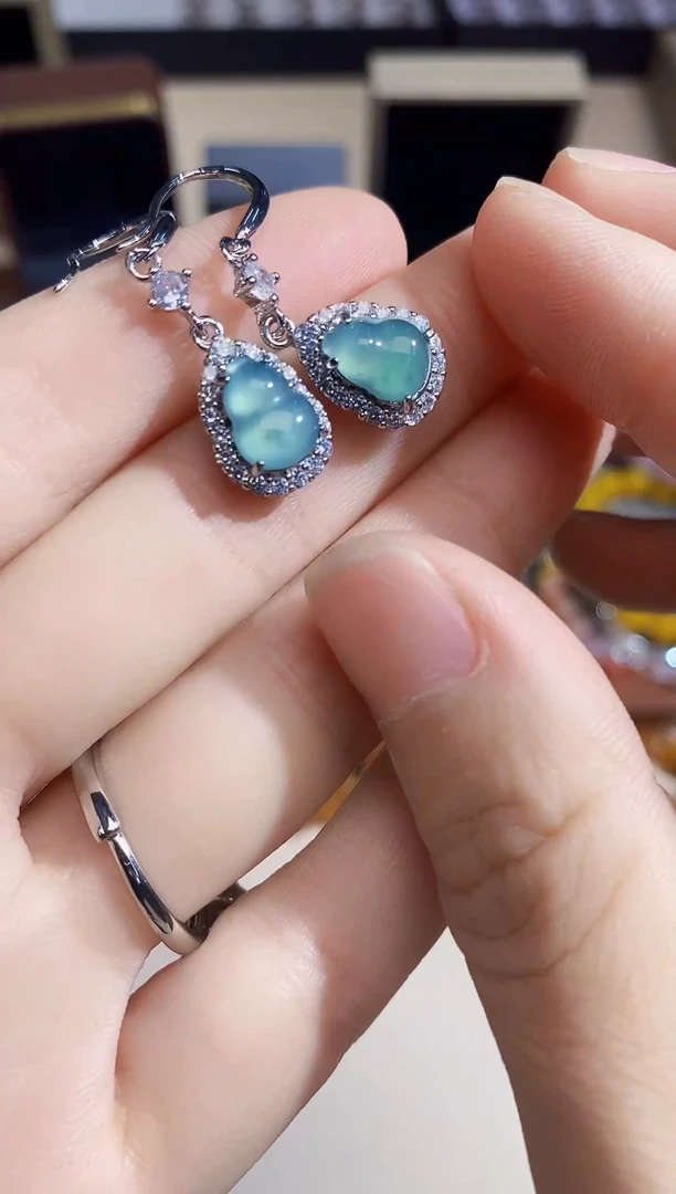 【闪购商品】翡翠耳饰未镶嵌多样性 发其一  【41】